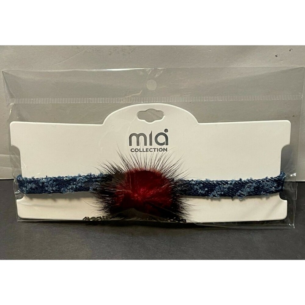 Mia Collection choker necklace fashion jewelry red blue